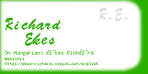 richard ekes business card